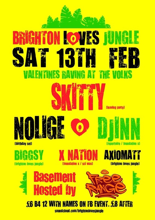 brighton loves jungle - skitty / nolige / djinn / foundation x