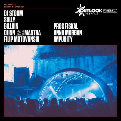 Djinn @ Outlook Festival 2018 // DJ Storm, Sully, Billain, Djinn & Mantra, Filip Motovunski, Proc Fiskal, Anna Morgan, Impurity. The Stables (drum 7 bass / jungle dnb)