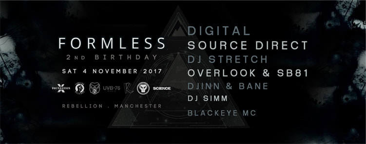 Formess @ Rebellion, Manchester : Digital, Source Direct, DJ Stretch, Overlook & SB81, Djinn & Bane, DJ Simm, Blackeye MC (drum and bass / jungle / dnb)